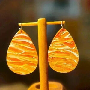 Orange creamsicle, orange&white painted lightweight wooden, UT, Clemson